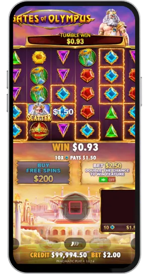 Start de spins en speel Gates of Olympus